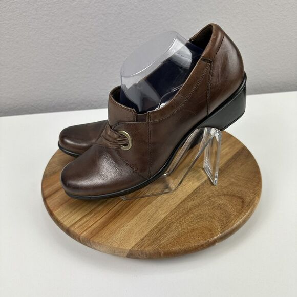 2011‎ Clarks Leather Bendables Wish Trance Clogs Booties Womens 10M Cottagecore - Picture 4 of 7